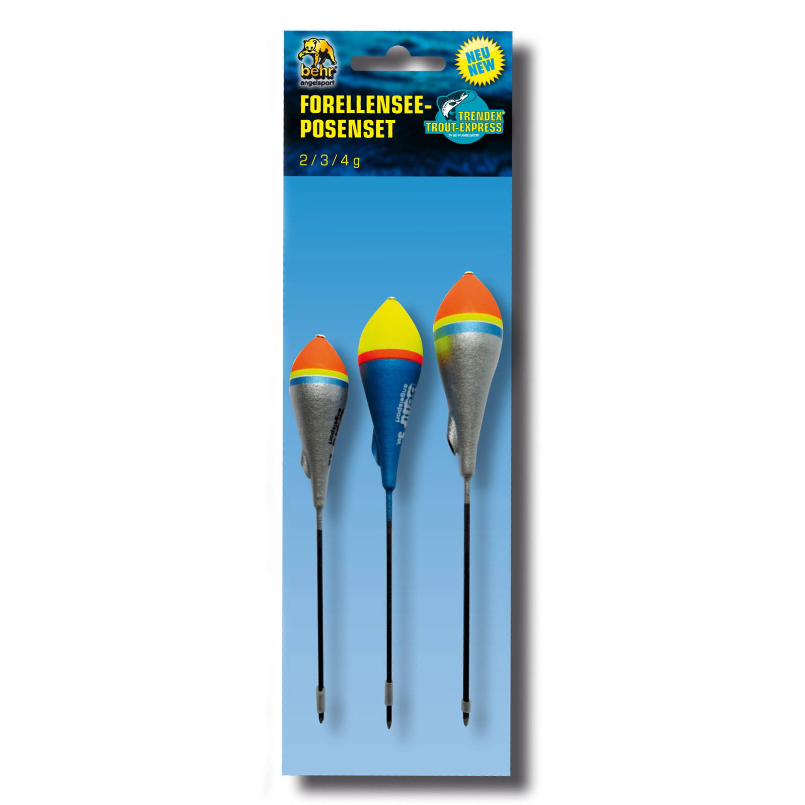 Behr Forellenposen Set 3er Farbig