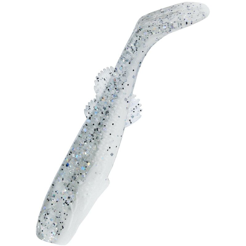Relax Kalifornia 3" 7,5 cm 5 Stück Barsch Zander Gummiköder - L035 Silber Weiss